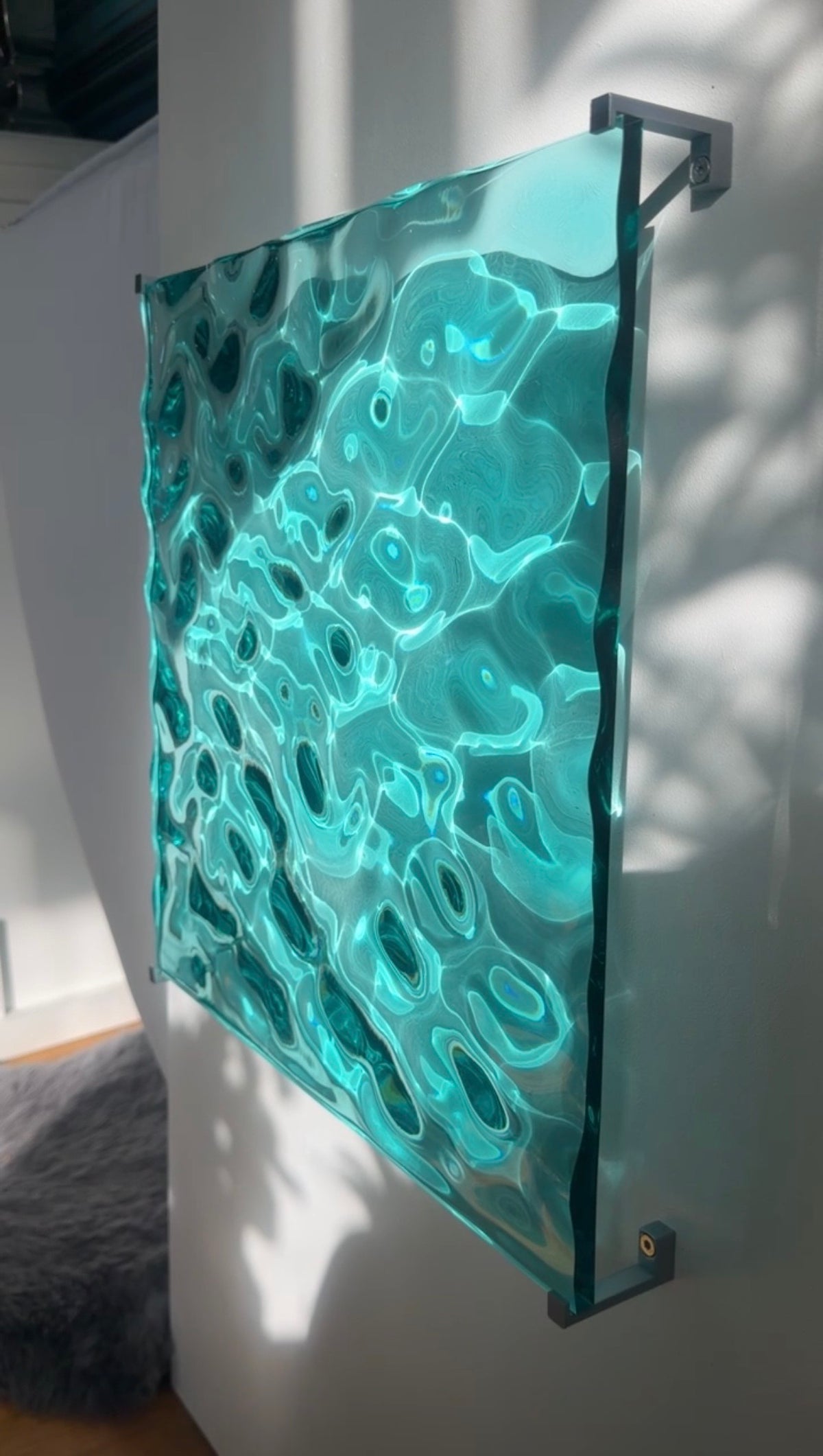 Ocean art 40x40 cm - water ripples artpiece
