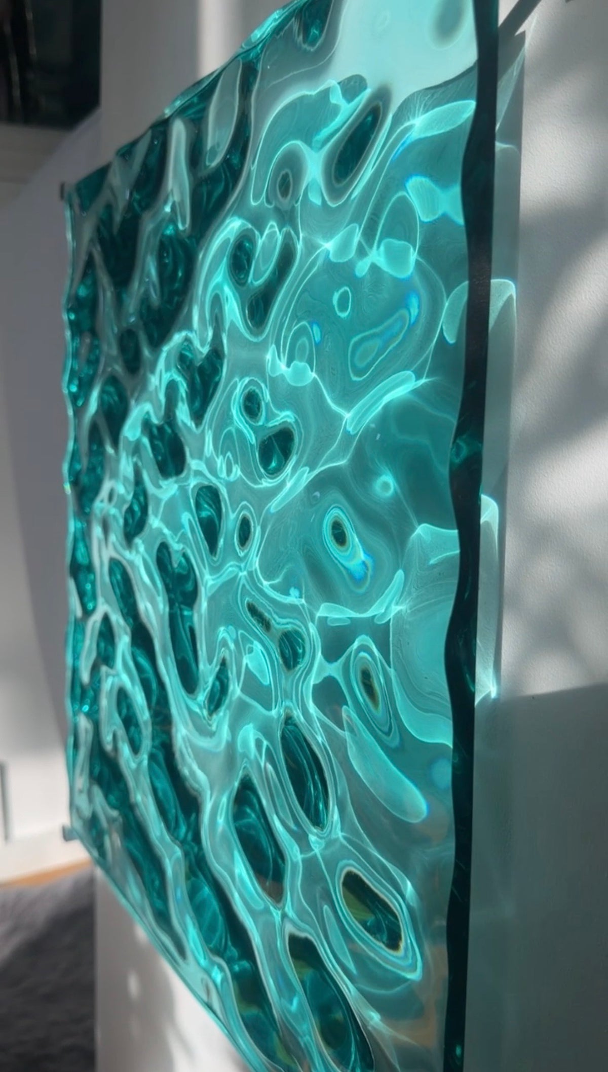 Ocean art 40x40 cm - water ripples artpiece
