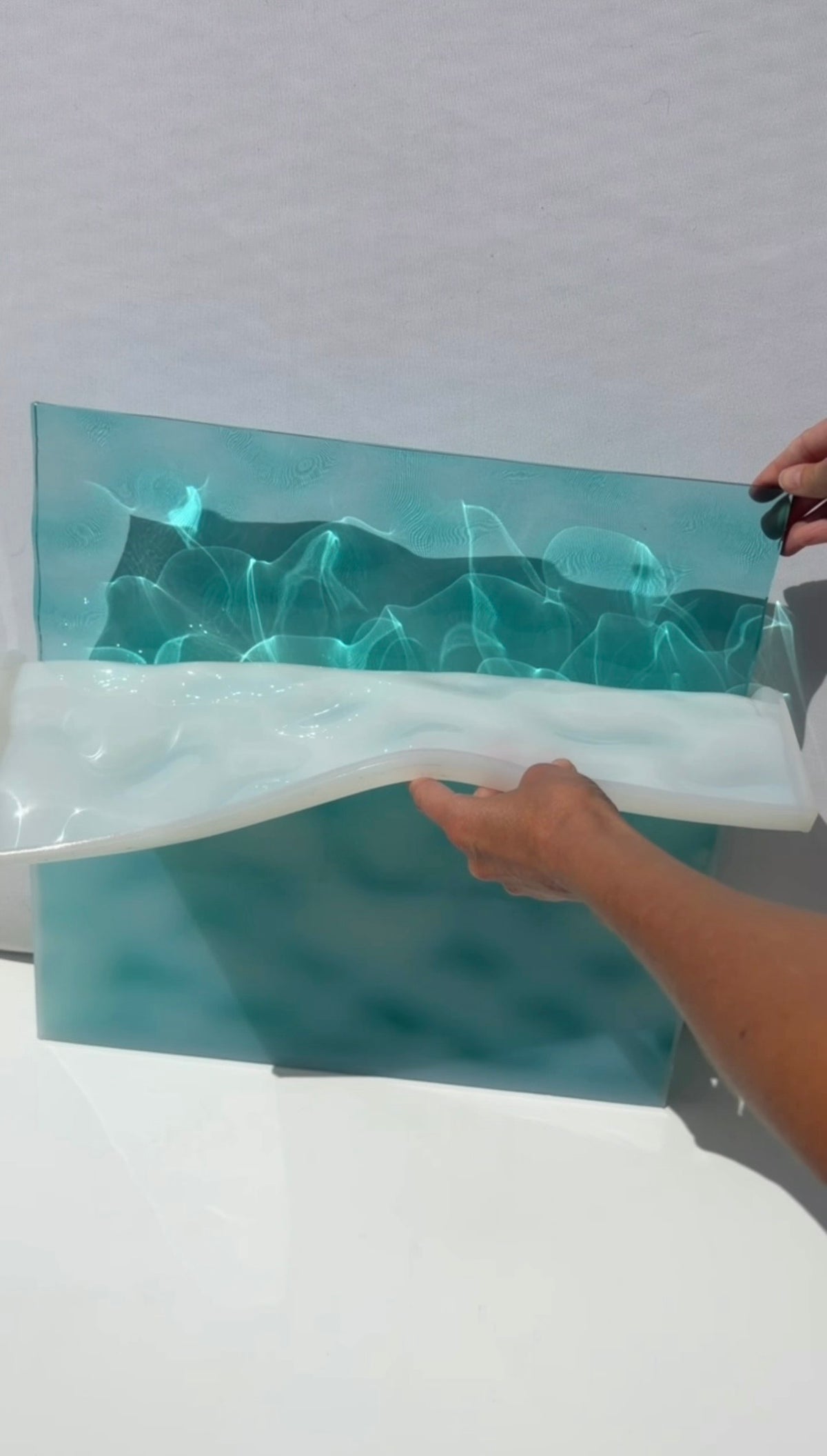 Water ripple silicone mold 40x40 cm/ Resin mold