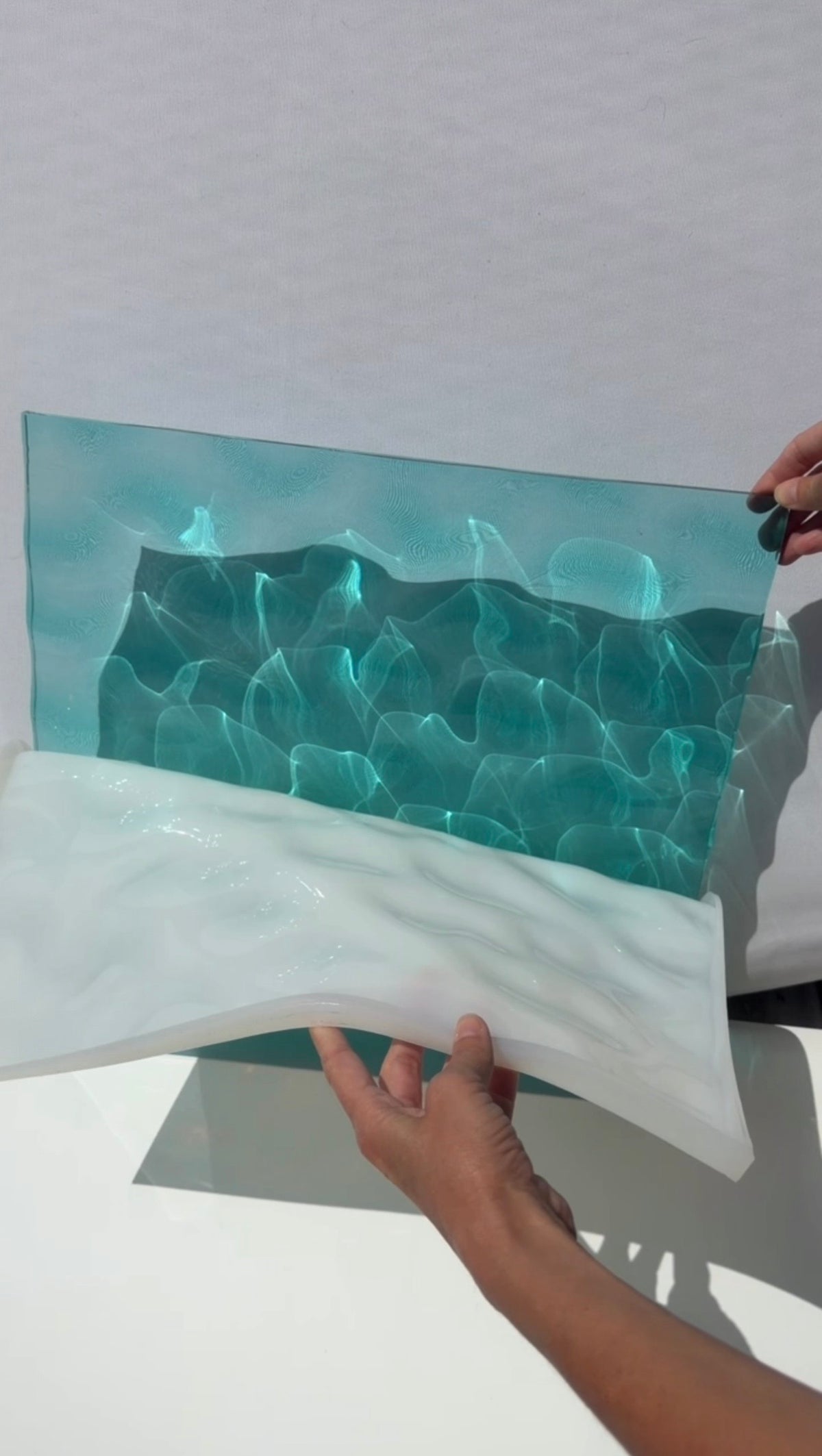 Water ripple silicone mold 40x40 cm/ Resin mold