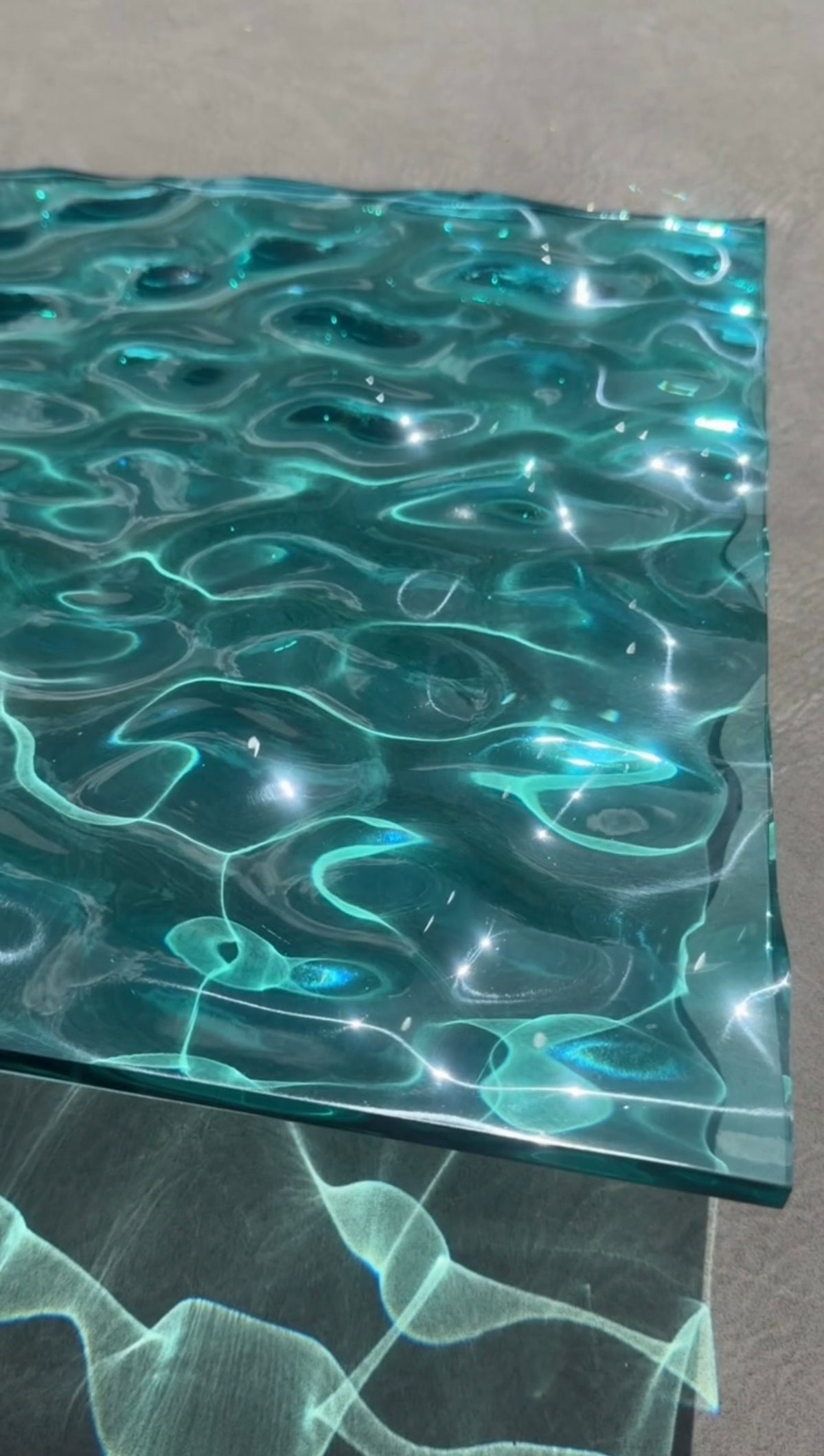 Ocean art 40x40 cm - water ripples artpiece