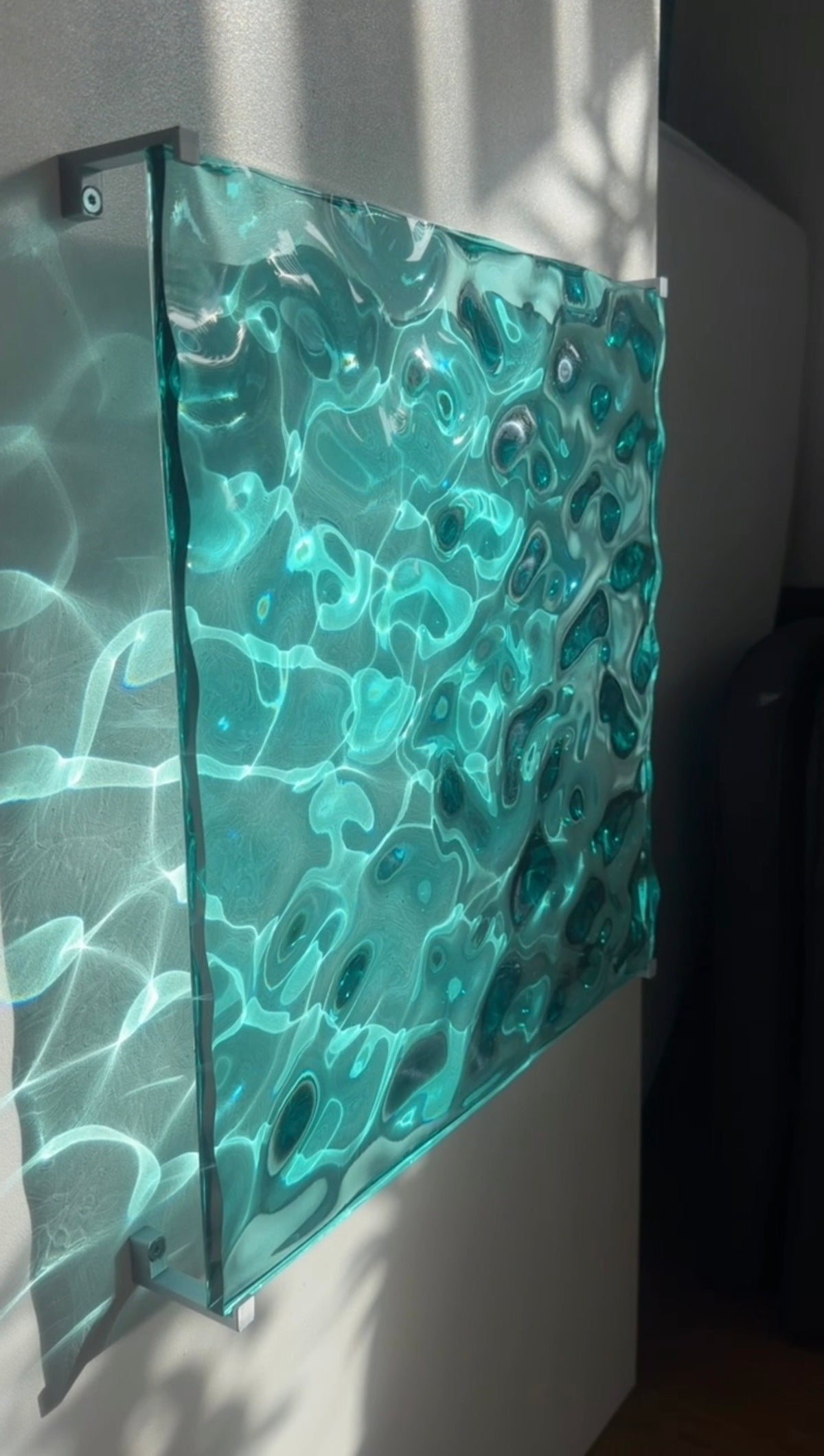 Ocean art 40x40 cm - water ripples artpiece