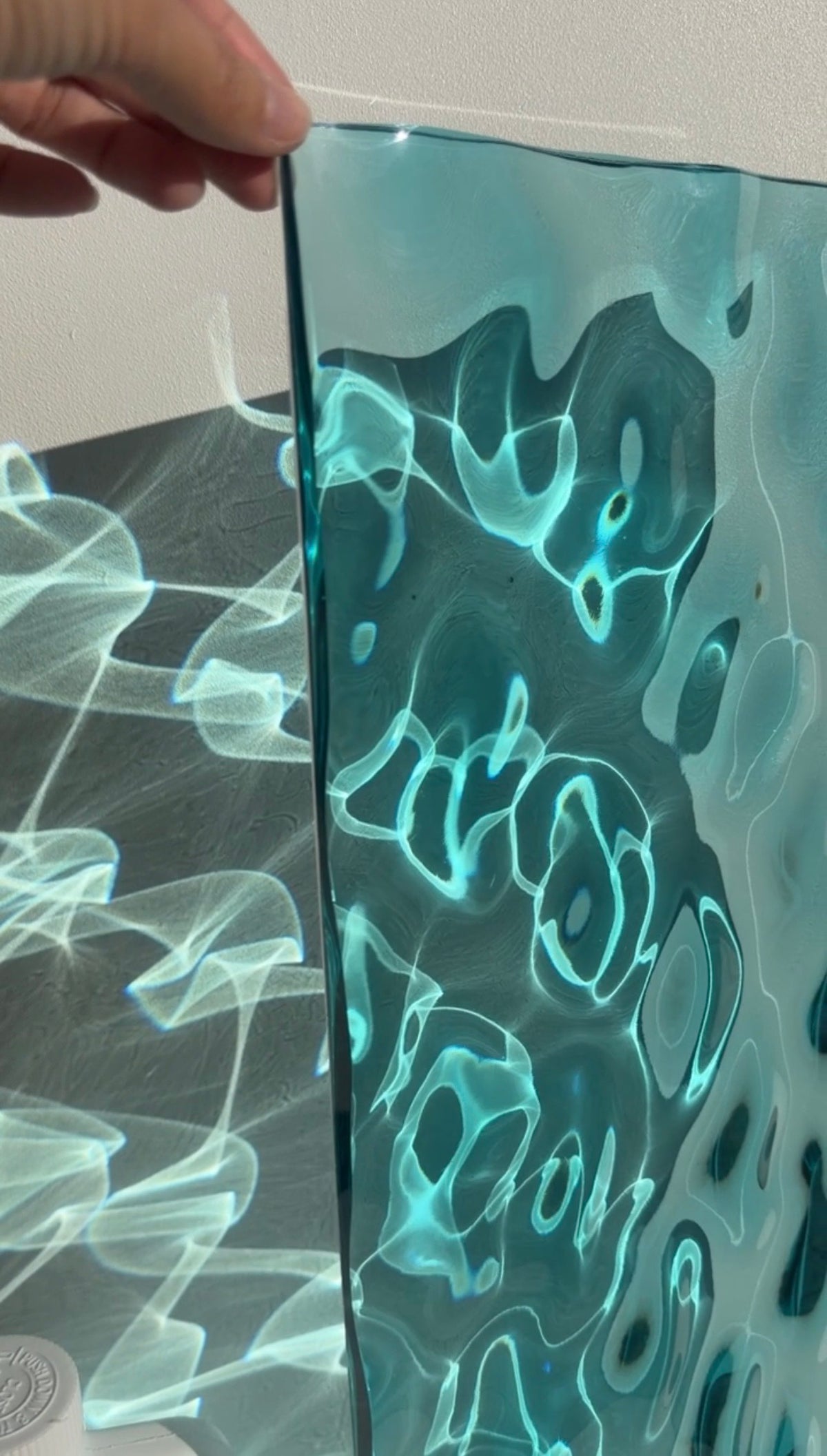 Ocean art 40 x 20 cm - water ripples artpiece