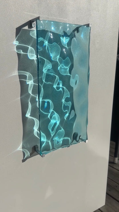 Ocean art 40 x 20 cm - water ripples artpiece