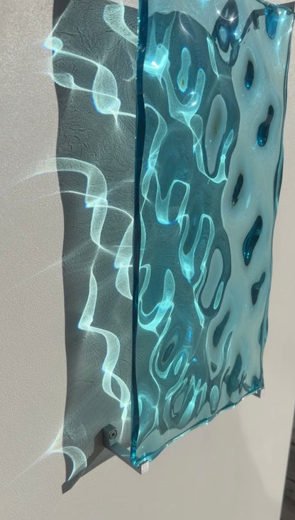 Ocean art 40 x 20 cm - water ripples artpiece