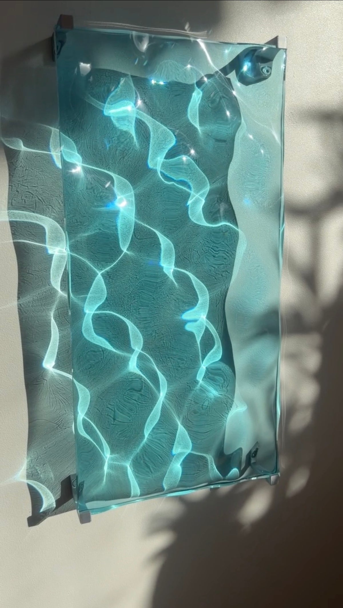 Ocean art 40 x 20 cm - water ripples artpiece