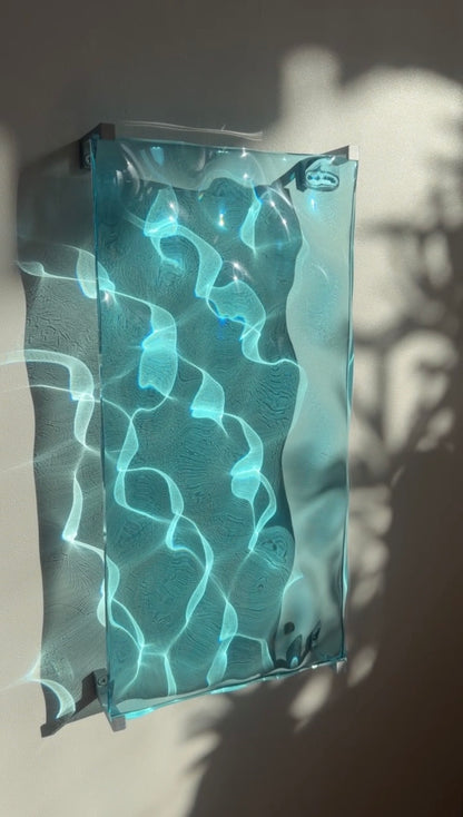 Ocean art 40 x 20 cm - water ripples artpiece