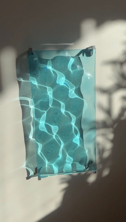 Ocean art 40 x 20 cm - water ripples artpiece