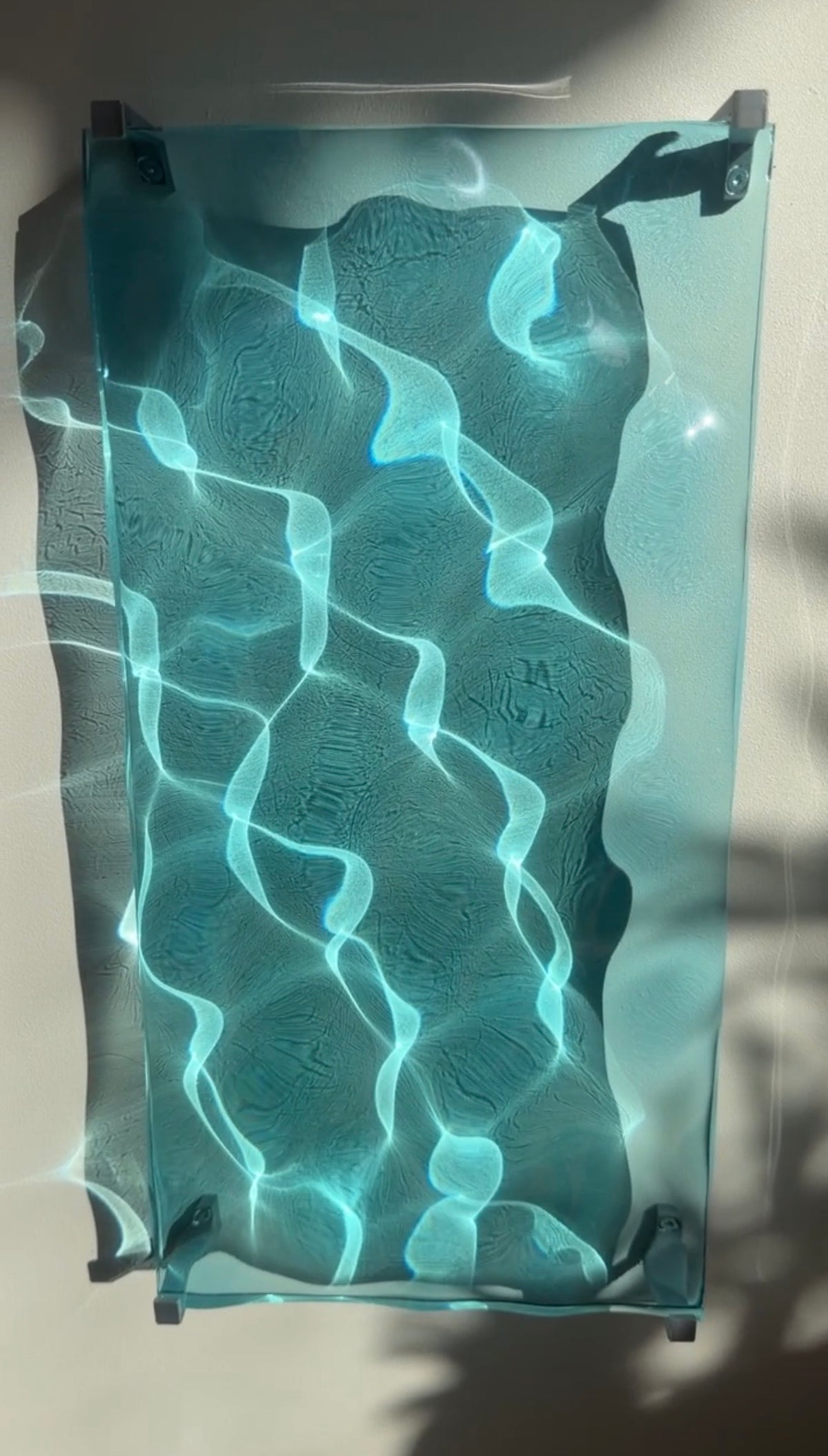 Ocean art 40 x 20 cm - water ripples artpiece