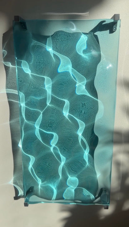 Ocean art 40 x 20 cm - water ripples artpiece