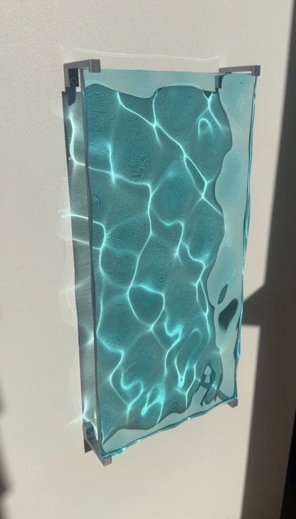 Ocean art 40 x 20 cm - water ripples artpiece