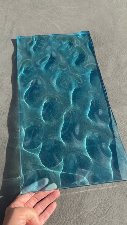 Ocean art 40 x 20 cm - water ripples artpiece