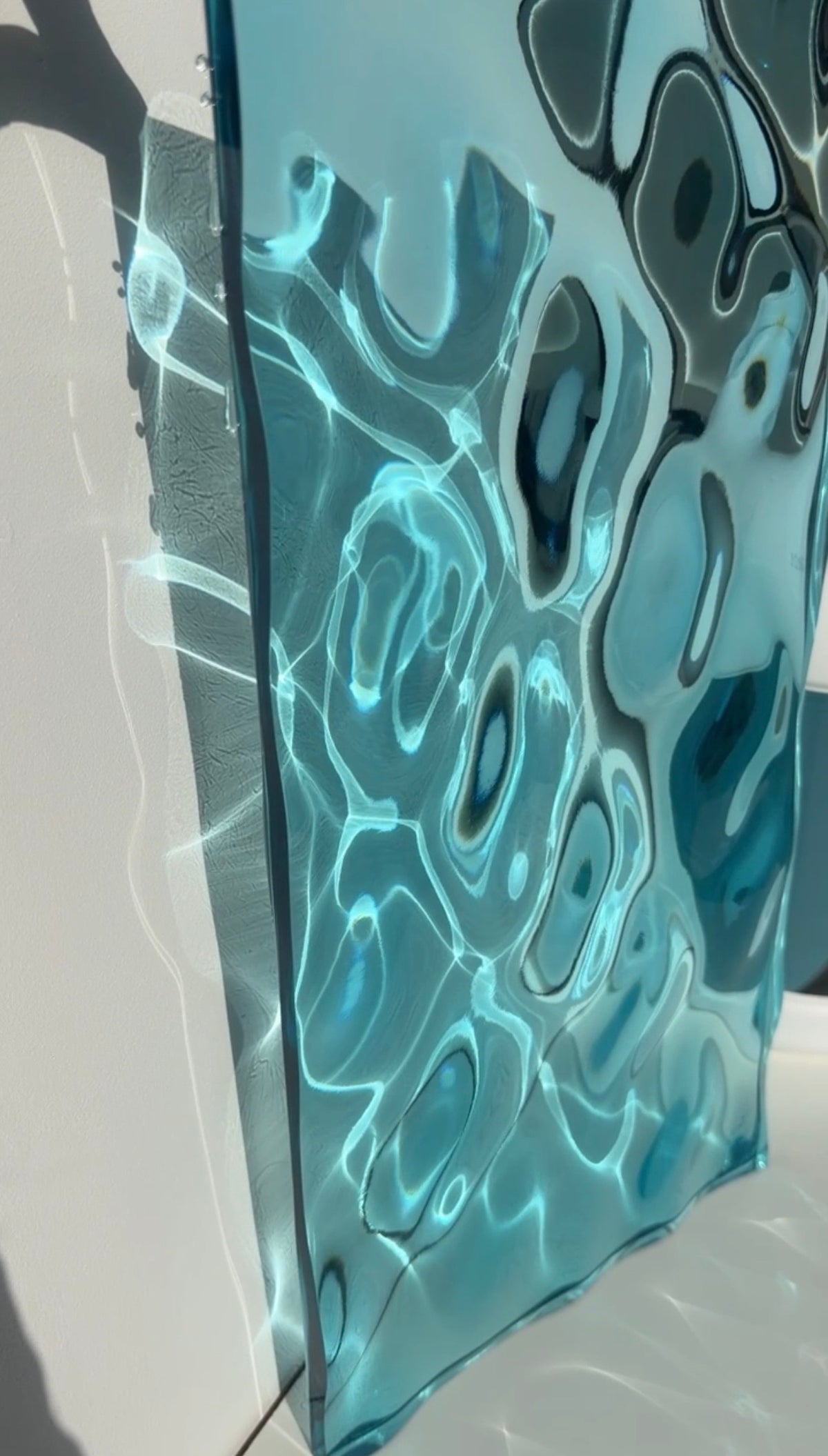 Ocean art 40 x 20 cm - water ripples artpiece