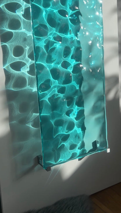 Ocean art 40 x 20 cm - water ripples artpiece