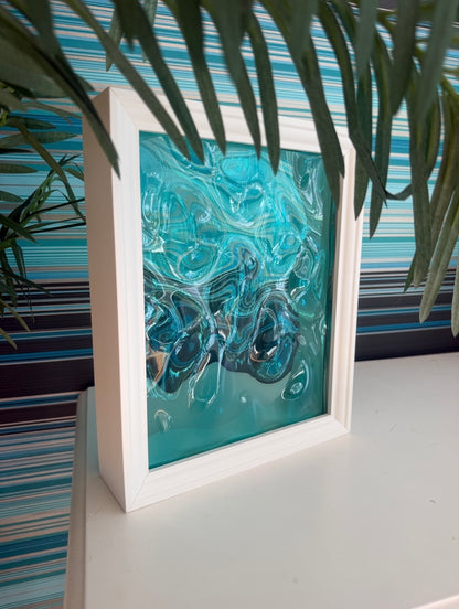 Vatteninspirerad konst 22,5x22,5 cm - Ocean art