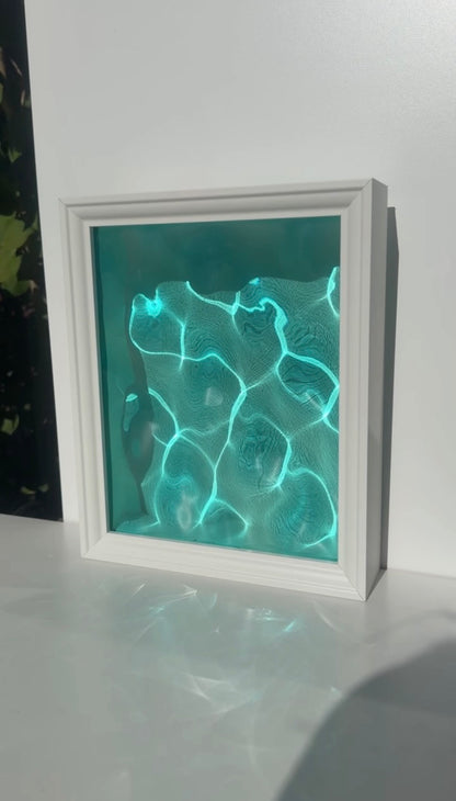 Vatteninspirerad konst 22,5x22,5 cm - Ocean art