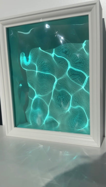 Vatteninspirerad konst 22,5x22,5 cm - Ocean art