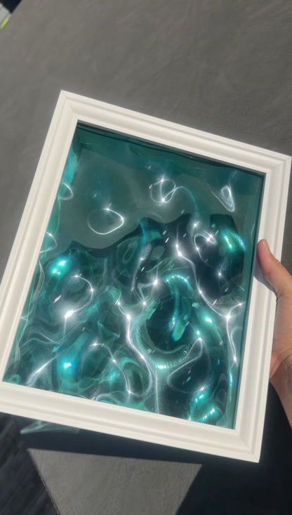 Vatteninspirerad konst 22,5x22,5 cm - Ocean art