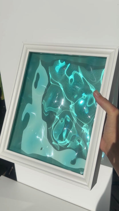 Vatteninspirerad konst 22,5x22,5 cm - Ocean art