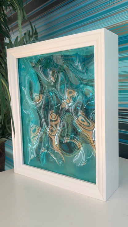 Vatteninspirerad konst 22,5x22,5 cm - Ocean art