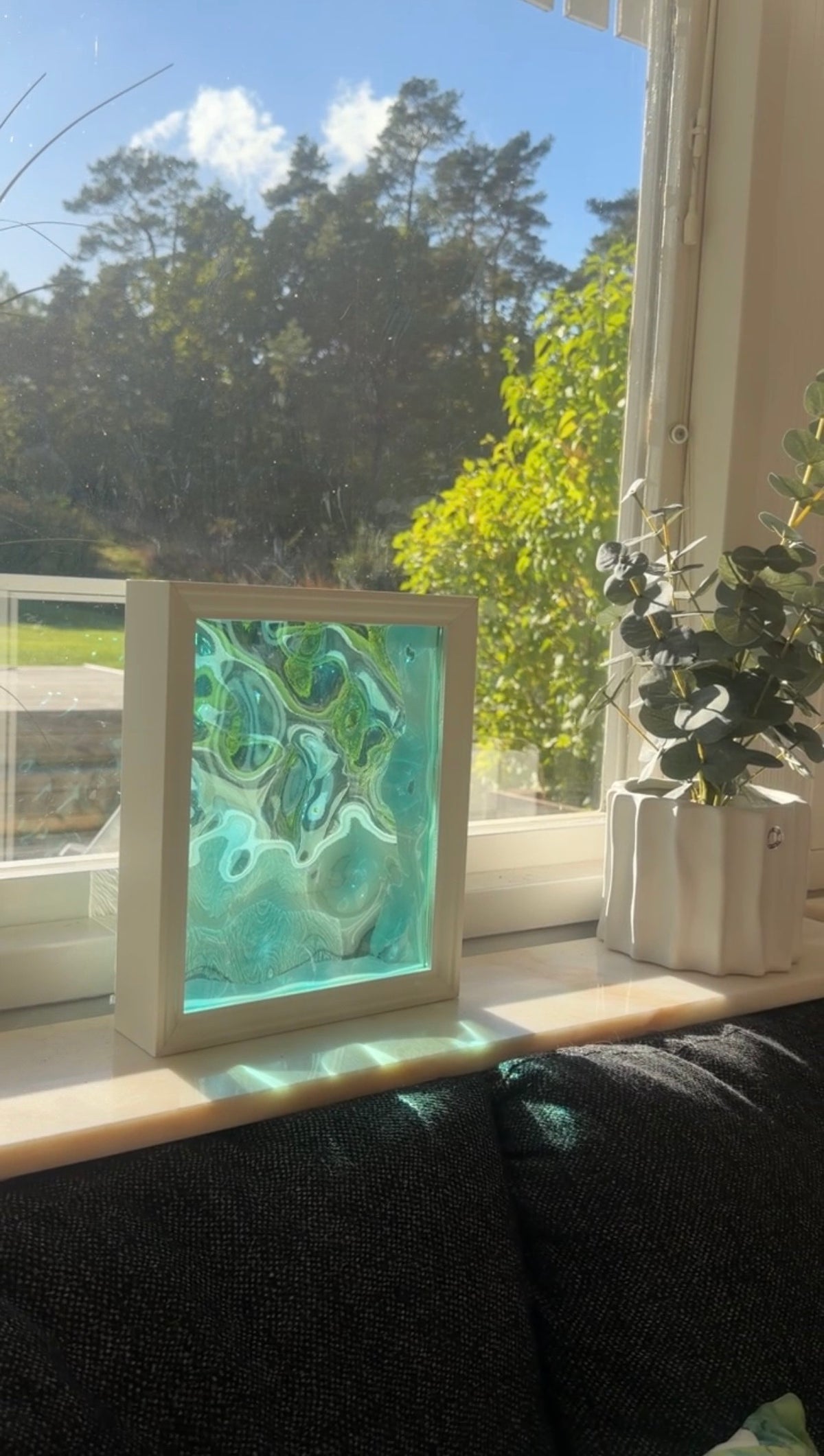 Vatteninspirerad konst 22,5x22,5 cm - Ocean art