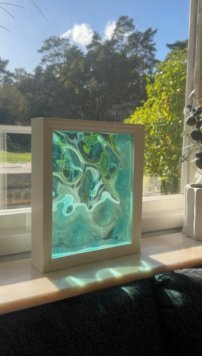 Vatteninspirerad konst 22,5x22,5 cm - Ocean art