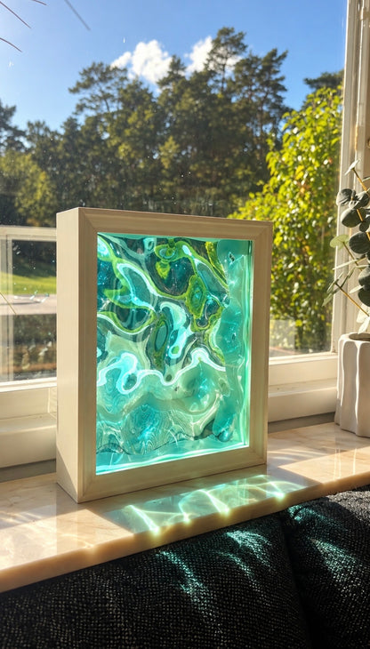 Vatteninspirerad konst 22,5x22,5 cm - Ocean art