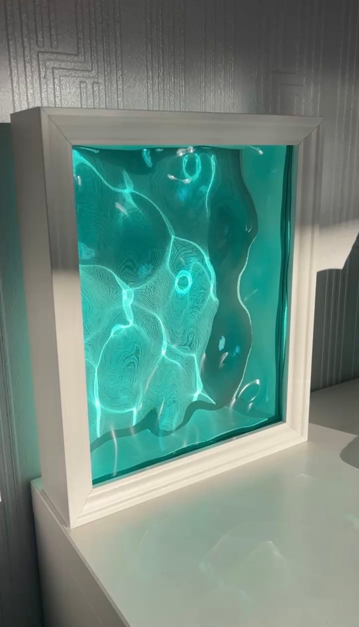Vatteninspirerad konst 22,5x22,5 cm - Ocean art