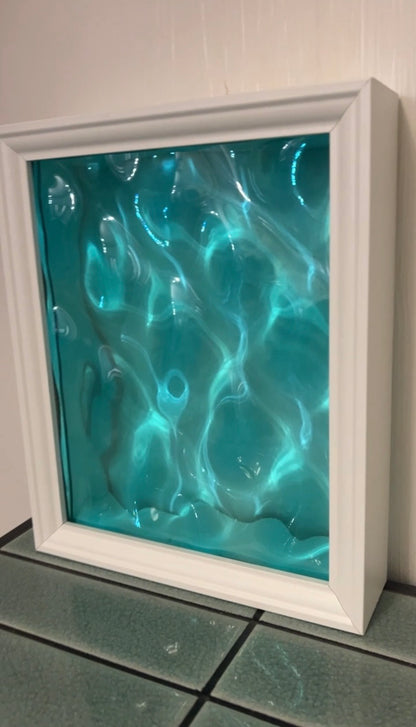 Vatteninspirerad konst 22,5x22,5 cm - Ocean art