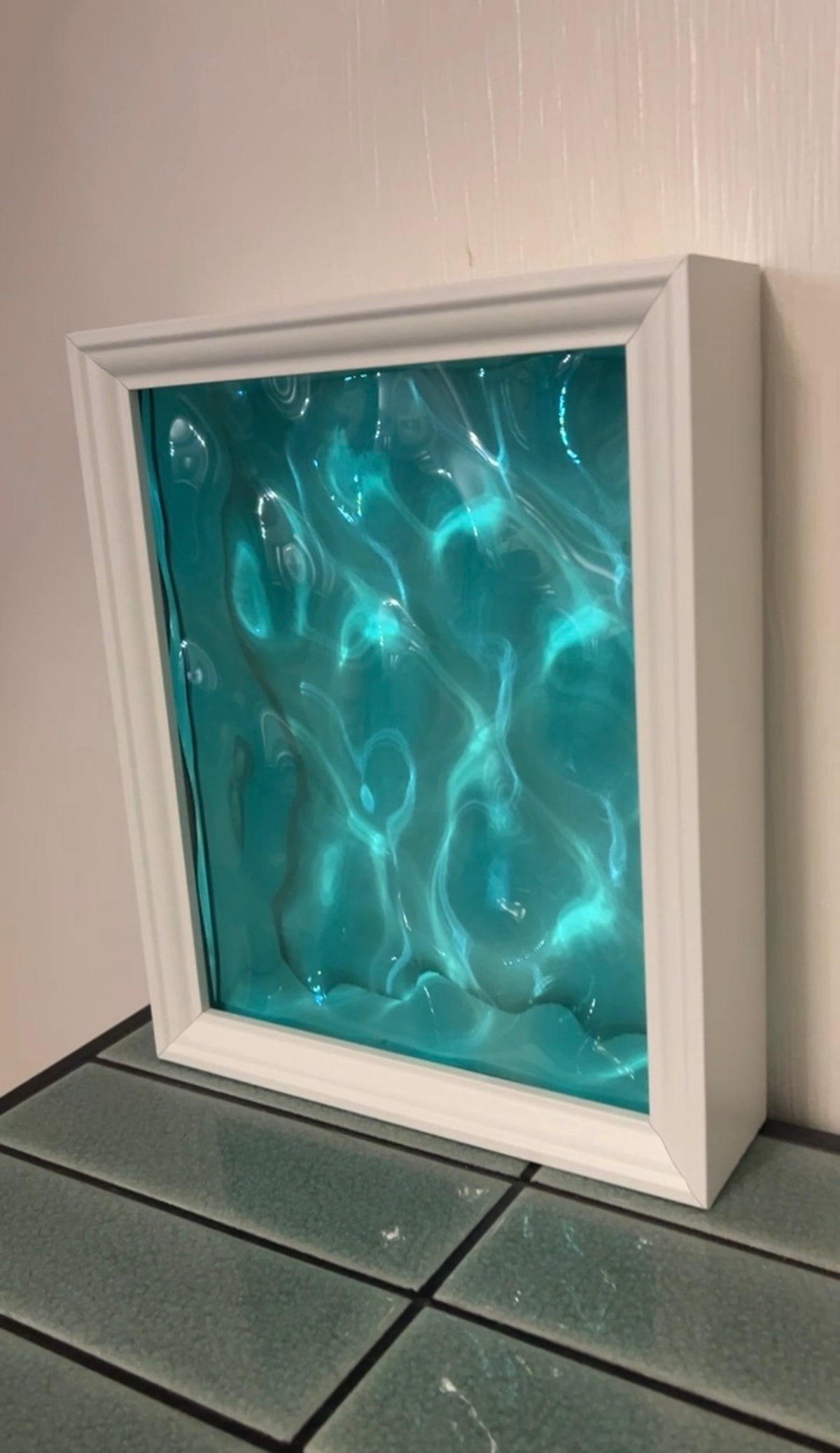 Vatteninspirerad konst 22,5x22,5 cm - Ocean art