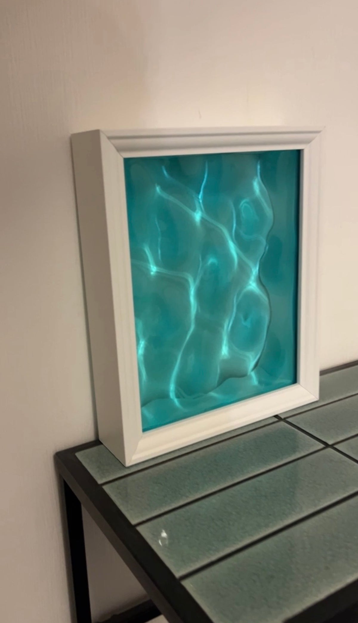 Vatteninspirerad konst 22,5x22,5 cm - Ocean art