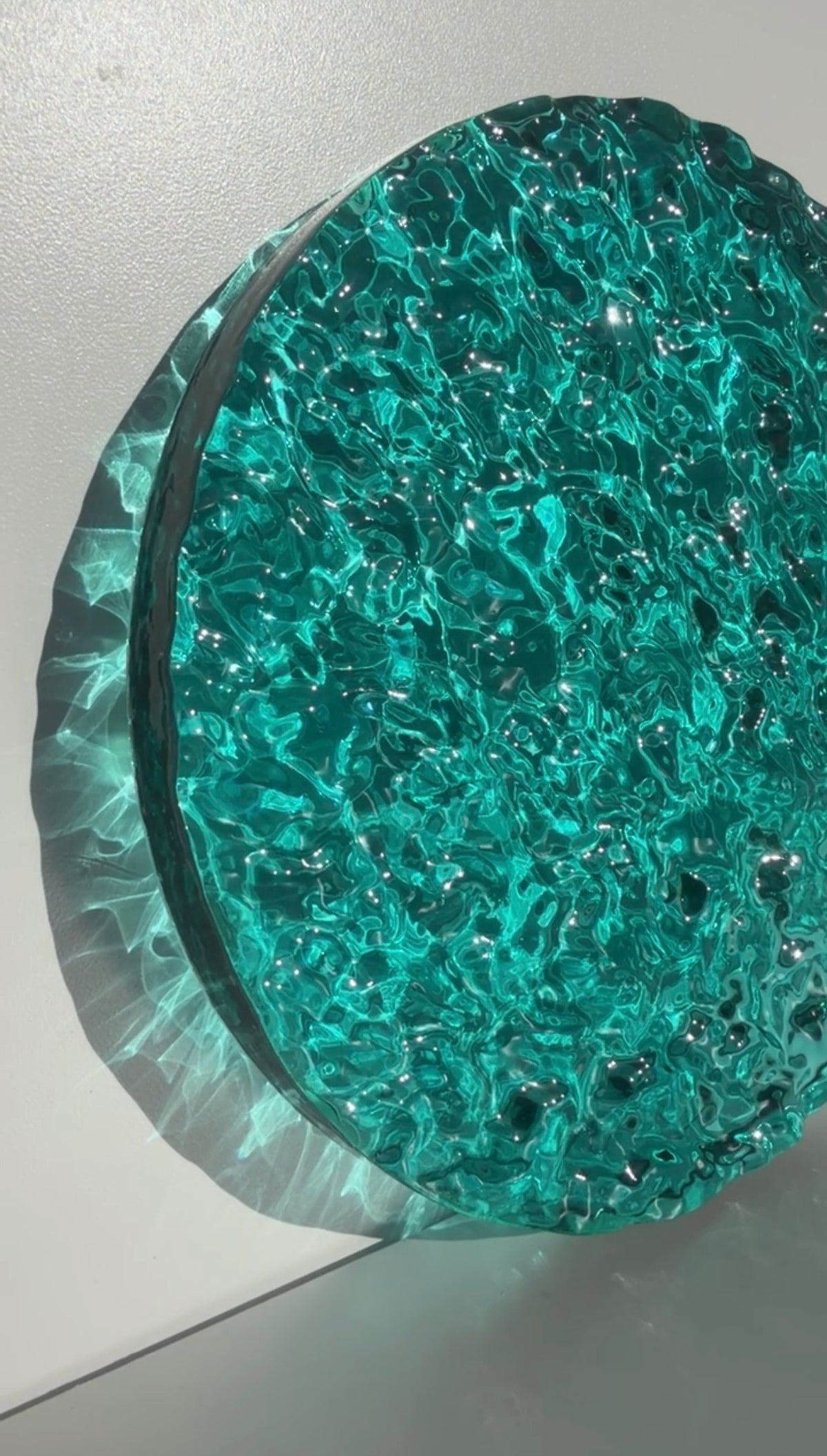 Vatteninspirerad konst 20 cm  Rund- Ocean art