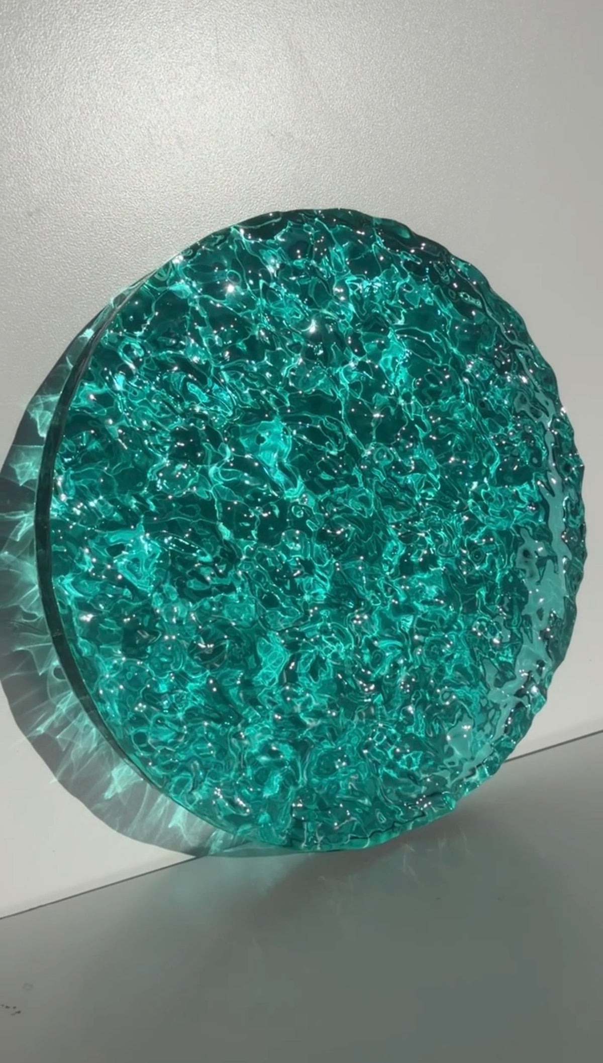 Vatteninspirerad konst 20 cm  Rund- Ocean art