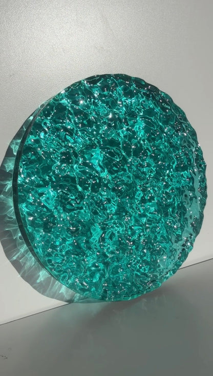Vatteninspirerad konst 20 cm  Rund- Ocean art