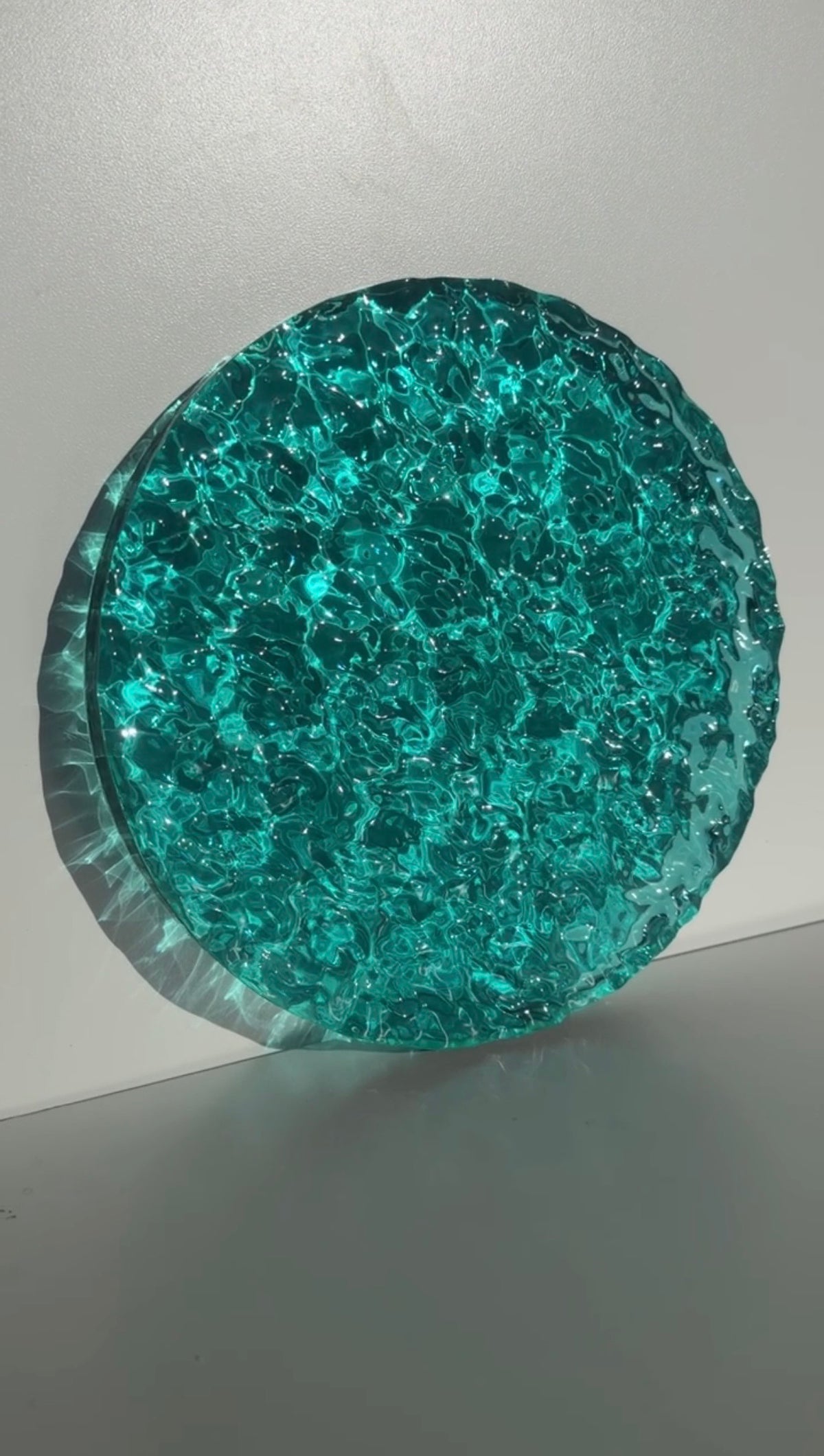 Vatteninspirerad konst 20 cm  Rund- Ocean art
