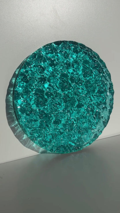 Vatteninspirerad konst 20 cm  Rund- Ocean art