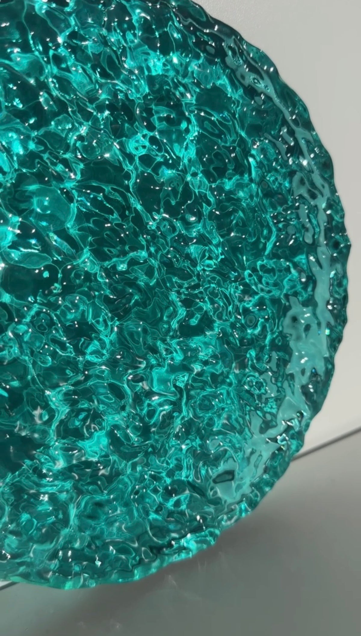 Vatteninspirerad konst 20 cm  Rund- Ocean art