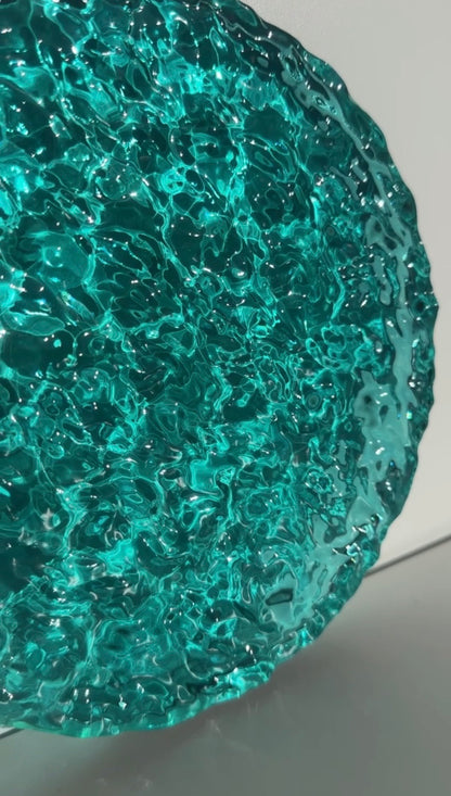 Vatteninspirerad konst 20 cm  Rund- Ocean art