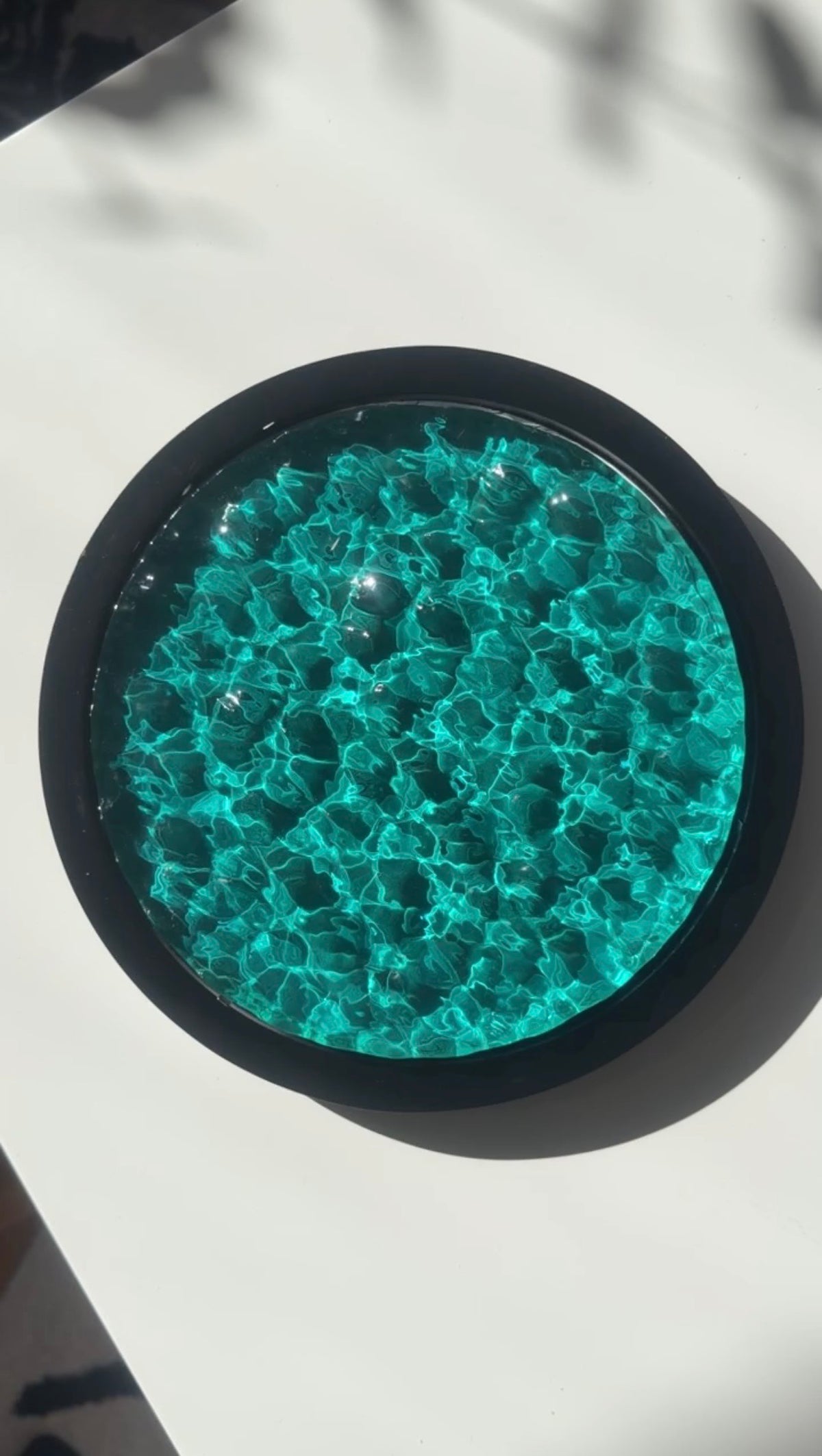 Vatteninspirerad konst 20 cm  Rund- Ocean art