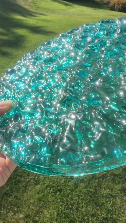 Vatteninspirerad konst 20 cm  Rund- Ocean art