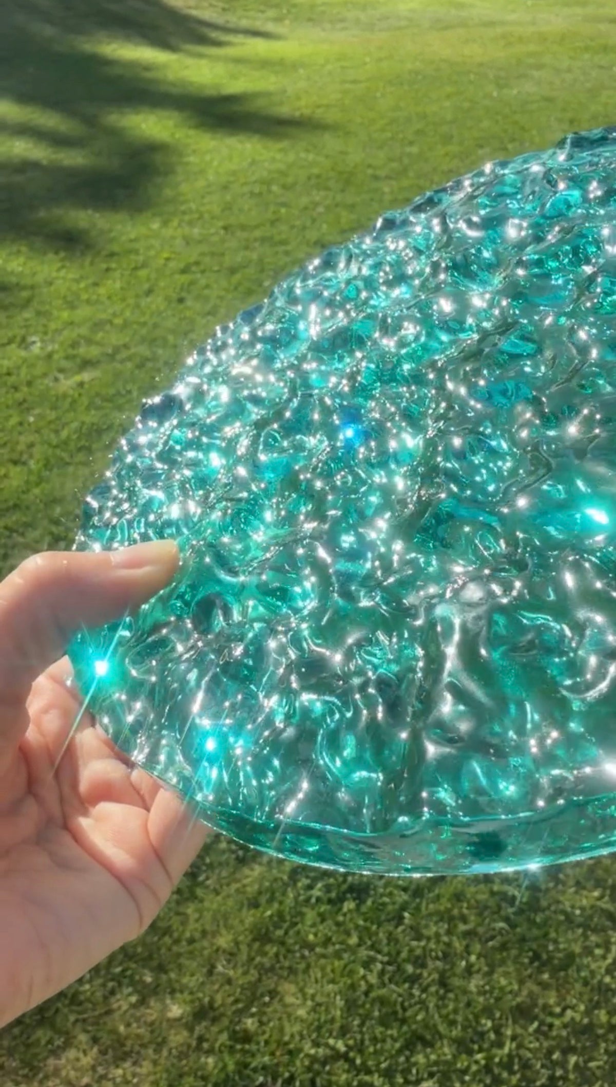 Vatteninspirerad konst 20 cm  Rund- Ocean art