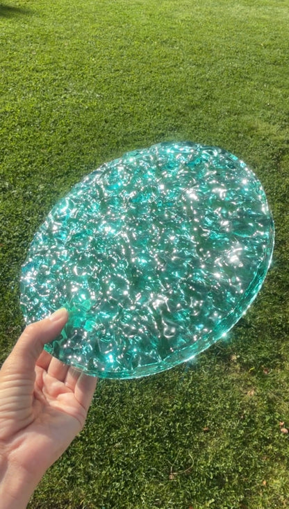 Vatteninspirerad konst 20 cm  Rund- Ocean art
