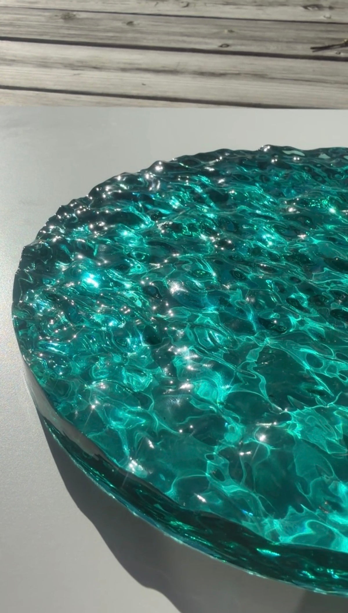 Vatteninspirerad konst 20 cm  Rund- Ocean art