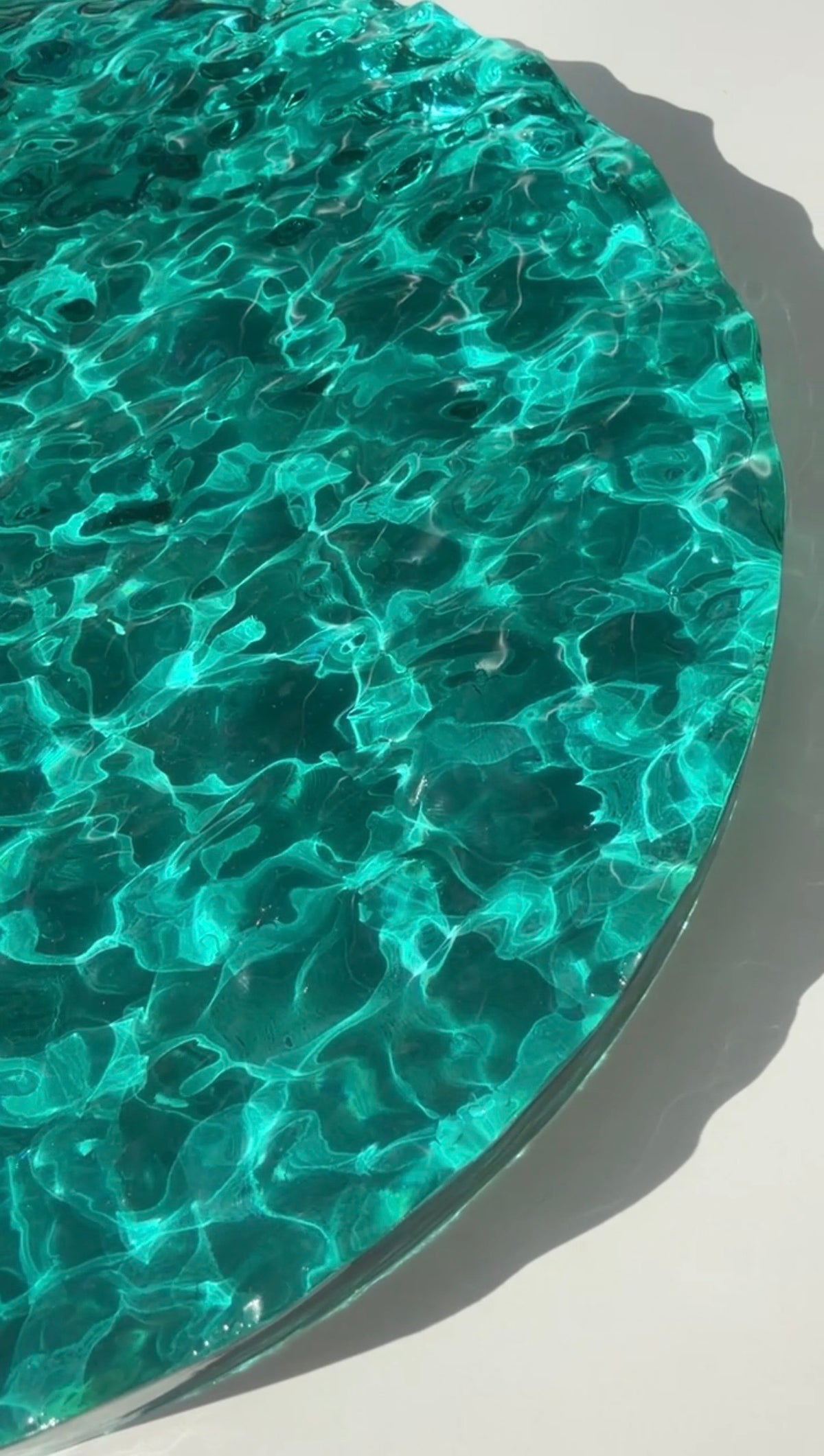 Vatteninspirerad konst 20 cm  Rund- Ocean art