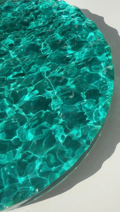 Vatteninspirerad konst 20 cm  Rund- Ocean art