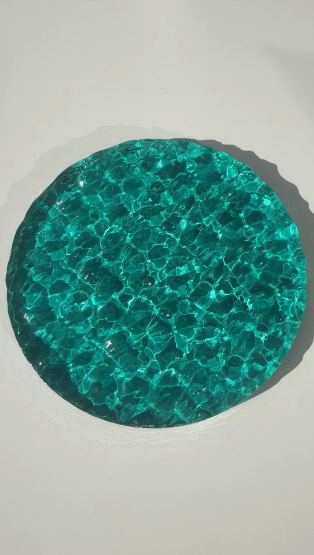 Vatteninspirerad konst 20 cm  Rund- Ocean art