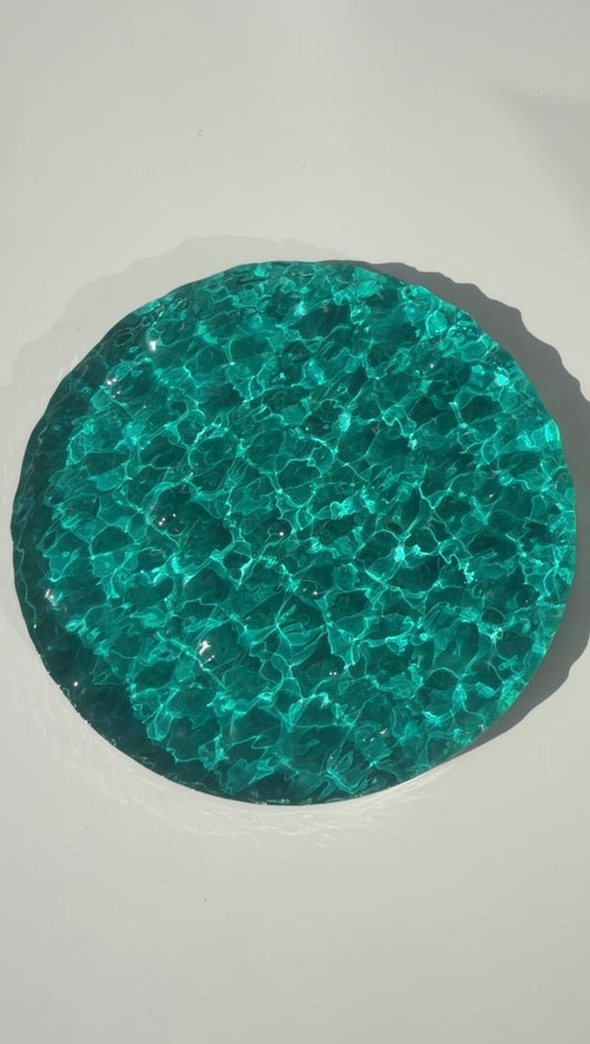 Vatteninspirerad konst 20 cm  Rund- Ocean art