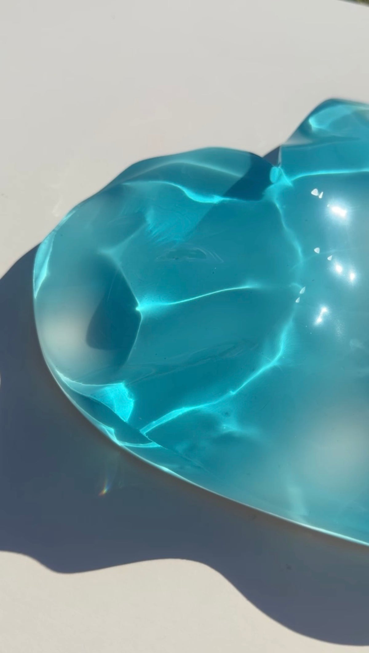 Vatteninspirerad konst 20 cm  Rund- Ocean art