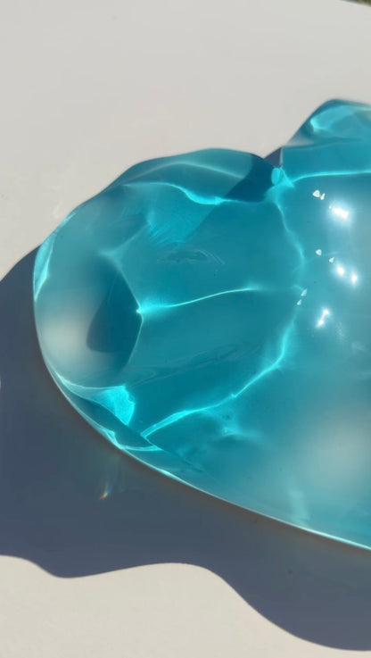 Vatteninspirerad konst 20 cm  Rund- Ocean art