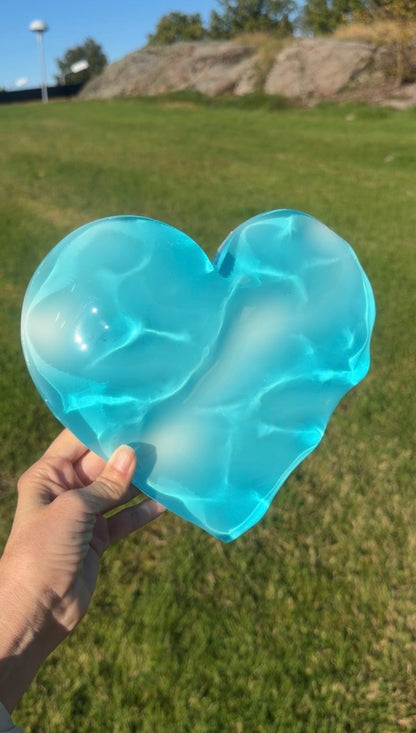 Vatteninspirerad konst 20 cm  Rund- Ocean art